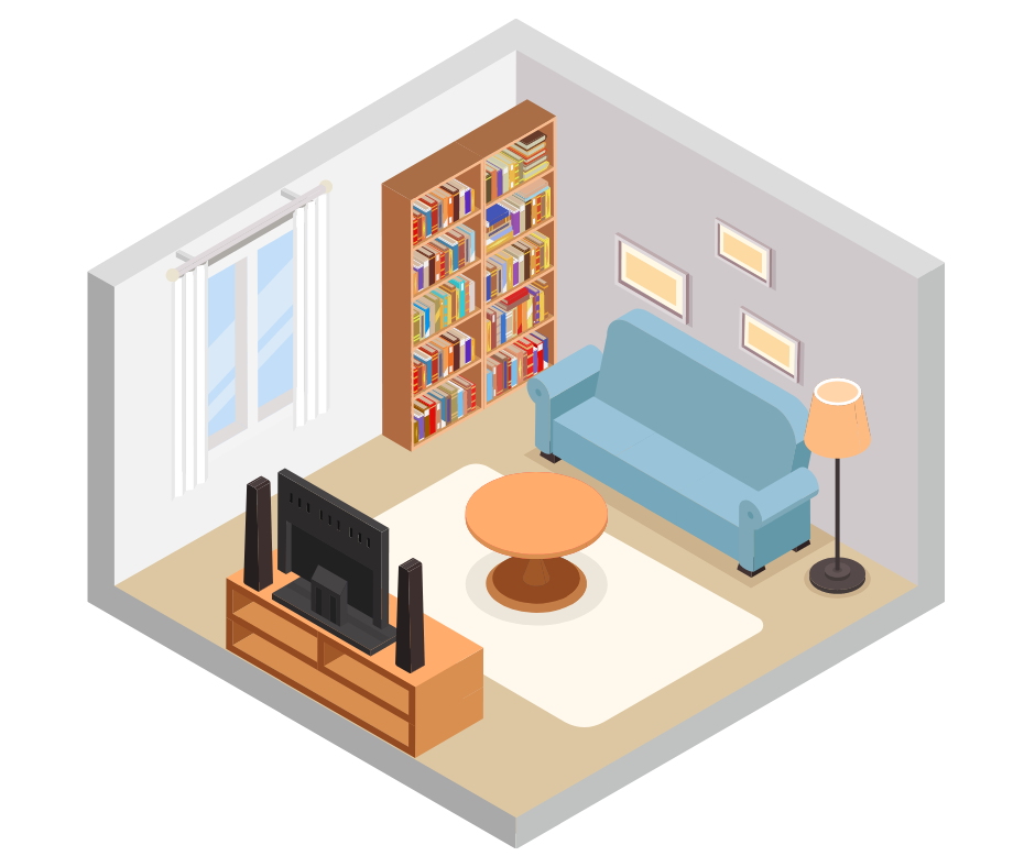 living-room-Isometric